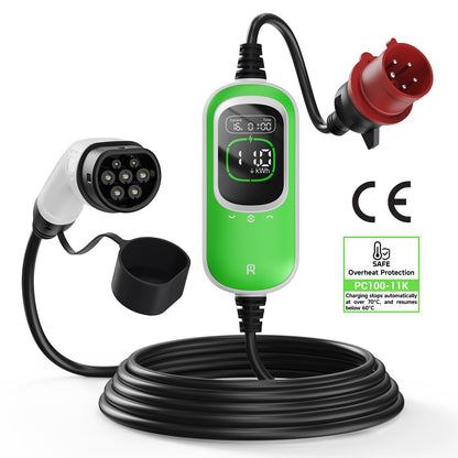 Rheidon 11 kW Taşınabilir Elektrikli Araç Şarj Cihazı | PC100-11K