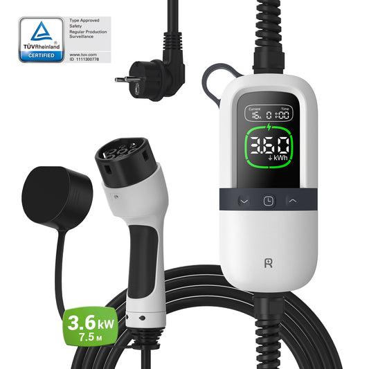 Rheidon 3.6 kW TÜV Sertifikalı Taşınabilir Elektrikli Araç Şarj Cihazı | PC200-3K6